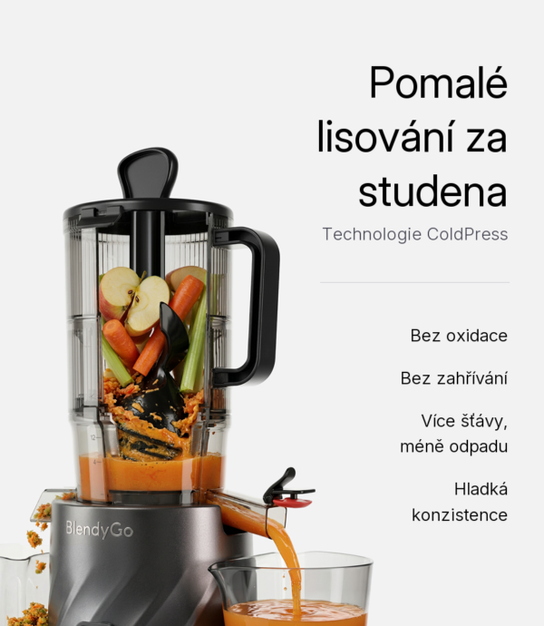 BlendyGo Juice – pomalé lisování za studena (ColdPress)